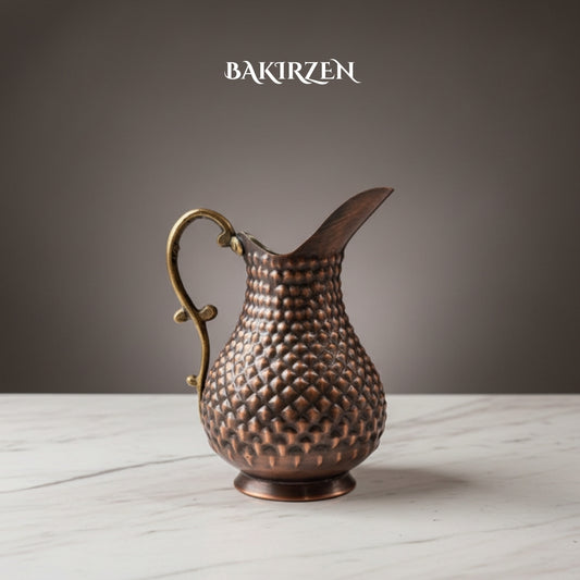 Piramit Desenli Bakır Sürahi (1.5L)