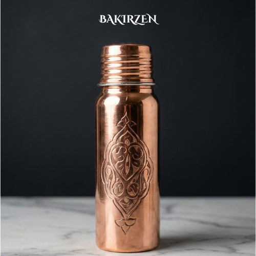 İşlemeli Bakır Matara (550ml)