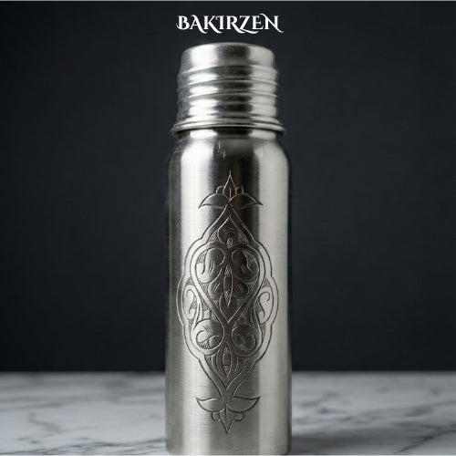 Gümüş, İşlemeli Bakır Matara (550ml)