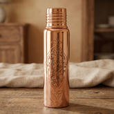 İşlemeli Kırmızı Bakır Matara (750ml)