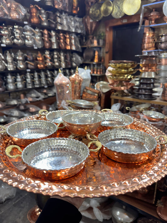 Mini-Sahan Bakır Kahvaltılık Seti